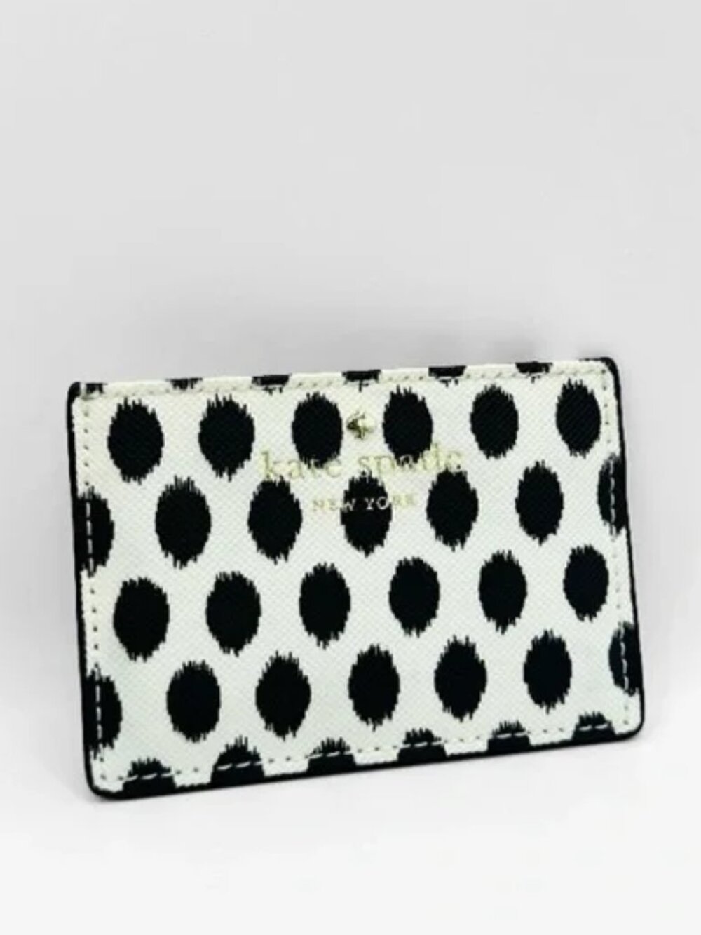 Kate Spade Harding Street ikat dot Card Holder - Black/White